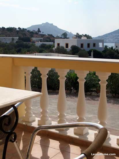 view from terrace to castle