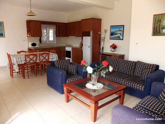 open-plan living room and dining area